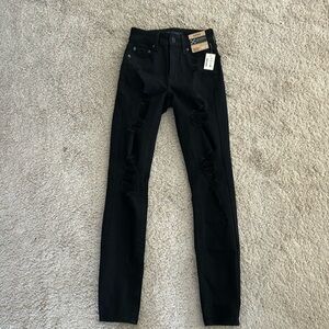 NWT Aeropostale High Rise Black Jeggings Flex Effects Sz 00R